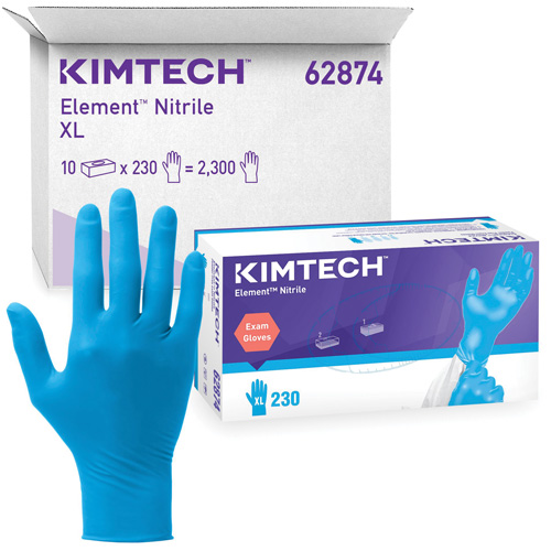 Kimtech Element Exam Gloves, X-Small, Nitrile, 3.2-mil, Powder-Free, Blue, Class 2 NRZ Safety Inc.