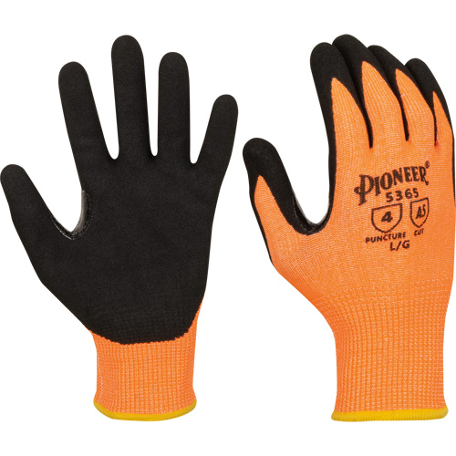 Gants r&eacute;sistants &agrave; la coupe compatibles avec les &eacute;crans tactiles, Taille Petit, Calibre 13, Rev&ecirc;tement Nitrile, Enveloppe en Polyester/PEHP, ASTM ANSI niveau A5 NRZ Safety Inc.