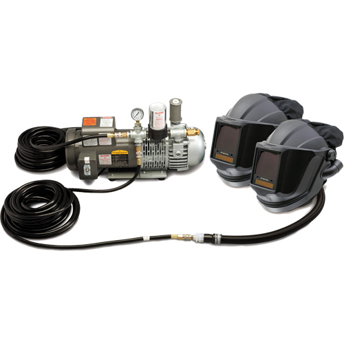 2-Worker MAXSHIELD&reg; Supplied Air Shield & Flip-Front Welding System NRZ Safety Inc.
