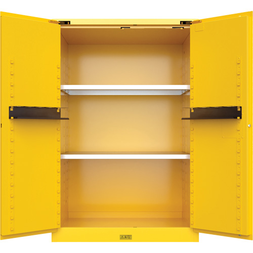 Utili-Guard+ Flammable Safety Cabinet, 45 gal., 2 Door, 43" W x 65" H x 22" D NRZ Safety Inc.