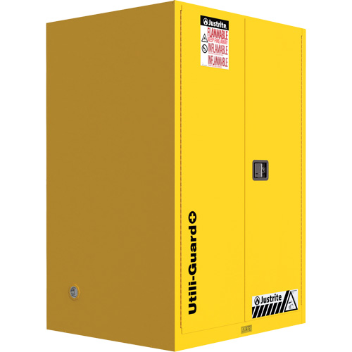 Utili-Guard+ Flammable Safety Cabinet, 45 gal., 2 Door, 43" W x 65" H x 22" D NRZ Safety Inc.