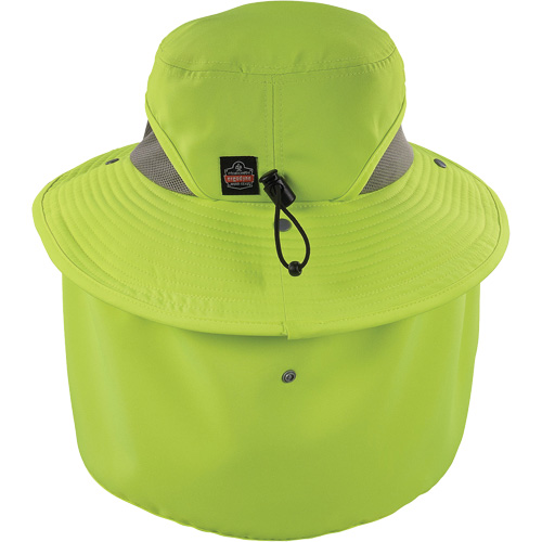 Chapeau de garde forestier 8934 Chill-Its avec prot&egrave;ge-nuque, petit/moyen, Lime haute visibilit&eacute; NRZ Safety Inc.