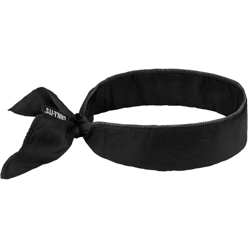 Bandeau de refroidissement Chill-Its 6702 avec polym&egrave;res int&eacute;gr&eacute;s et fermeture &agrave; nouer, Noir NRZ Safety Inc.