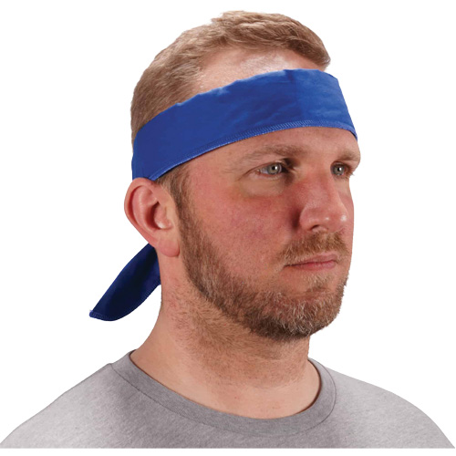 Bandeau de refroidissement Chill-Its 6702 avec polym&egrave;res int&eacute;gr&eacute;s et fermeture &agrave; nouer, Bleu NRZ Safety Inc.