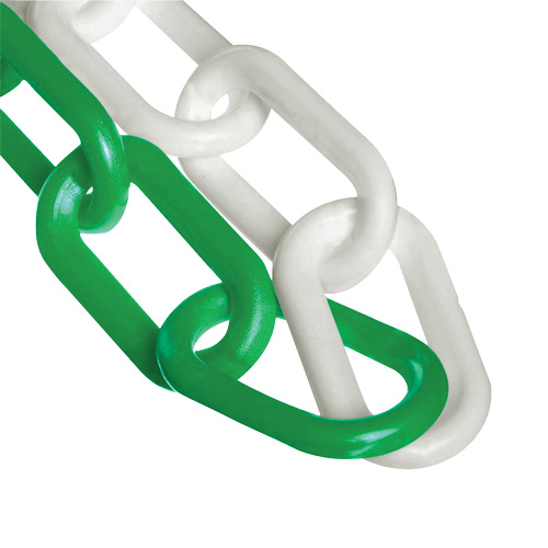 Bicolour Plastic Barrier Chain, Green/White NRZ Safety Inc.