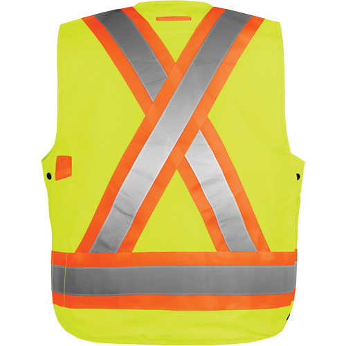 High-Visibility Surveyor's Vest, High Visibility Orange, Small, Polyester NRZ Safety Inc.