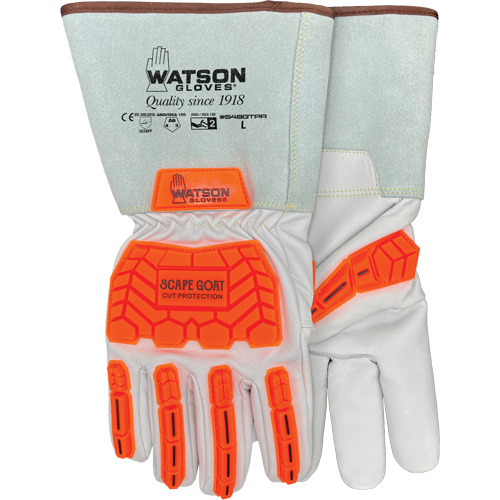 Gants r&eacute;sistants &agrave; la coupe Scape Goat, T-petit, Paume en Ch&egrave;vre, Poignet Manchette/Conducteur NRZ Safety Inc.