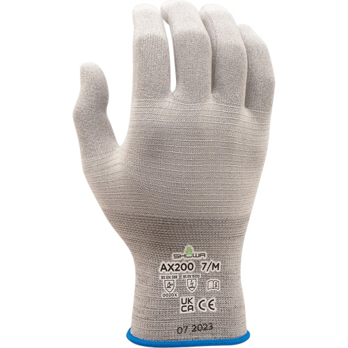AX200 ESD Gloves, Nylon, 18 Gauge, 7/Medium NRZ Safety Inc.