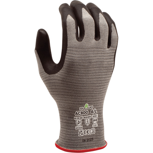DURACoil Alpha AC800 ESD Gloves, Size X-Large/9, 18 Gauge, Microfoam Nitrile Coated, HPPE Shell, ASTM ANSI Level A4/EN 388 Level D NRZ Safety Inc.