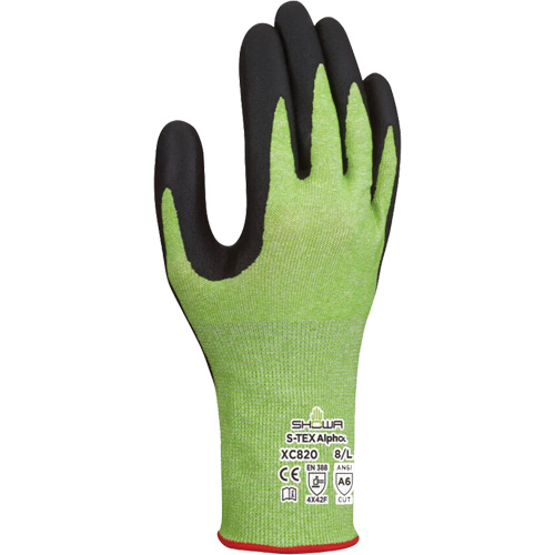 S-TEX Alpha XC820 Cut-Resistant Gloves, Size 2X-Large/10, 18 Gauge, Microfoam Nitrile Coated, Tungsten Shell, ASTM ANSI Level A6/EN 388 Level F NRZ Safety Inc.