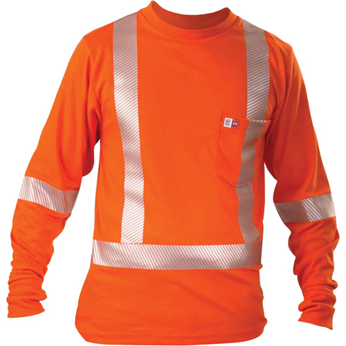 T-shirt &agrave; manches longues, Petit, Orange NRZ Safety Inc.