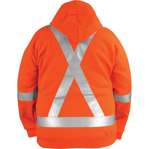 High-Visibility Wind Resistant Zip-Front Sweatshirt with DetachableHood, Men's, 5X-Large, High Visibility Orange, 27.7 cal/cm² NRZ Safety Inc.