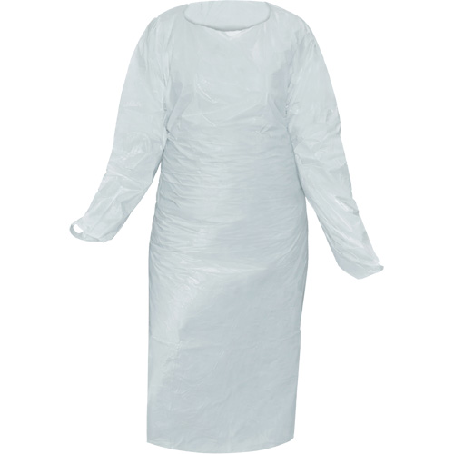 CoverMe Gown with Thumbholes, One Size, White, Polyethylene NRZ Safety Inc.