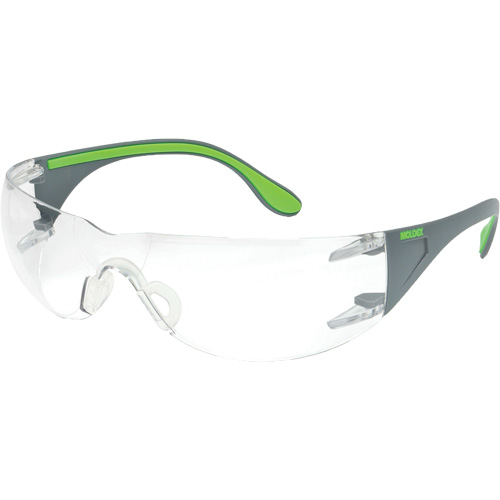 Adapt Lite Grey/Green Safety Glasses, Clear Lens, Anti-Fog/Anti-Scratch, ANSI Z87+/Meets/Exceeds CSA Z94.3 NRZ Safety Inc.