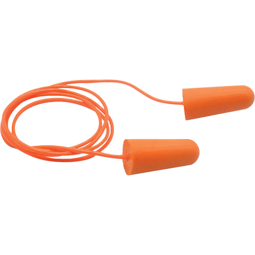 SEALTEC33 Orange Tapered PU Foam Disposable Earplugs, Corded, Bulk - Box, 33 dB NRR, One-Size NRZ Safety Inc.