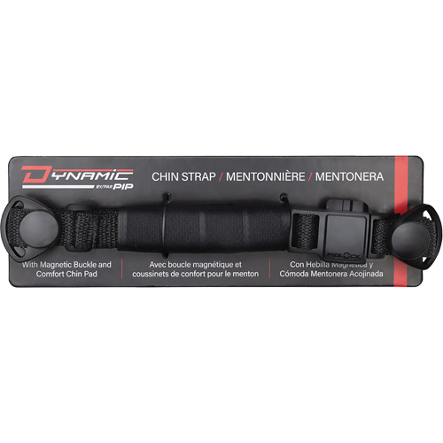 Sangle mentonni&egrave;re &agrave; 4 points Dyna-Clic avec attache magn&eacute;tique et coussinet mentonnier NRZ Safety Inc.