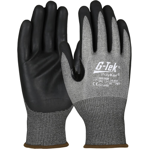 G-Tek&reg; Cut-Resistant Gloves with Touchscreen Capability, Size 2X-Large, 18 Gauge, Foam Nitrile Coated, PolyKor&reg; Shell, ASTM ANSI Level A4/EN 388 Level D NRZ Safety Inc.