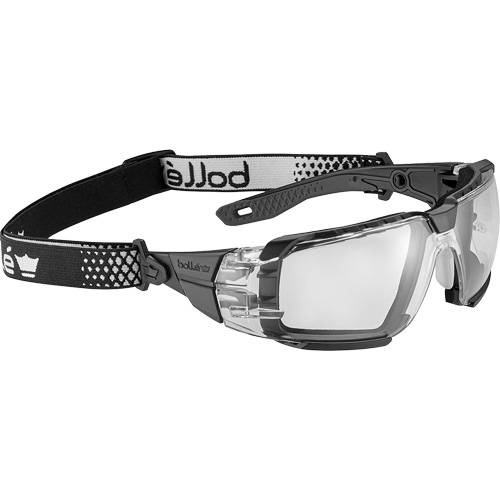 RUSH+ 2.0 XP M/L Safety Glasses with Black & Grey Frame, Clear Lens, Anti-Fog/Anti-Scratch, ANSI Z87+ NRZ Safety Inc.