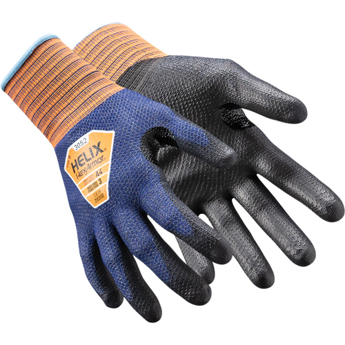 Helix&reg; 3052 Thin Work Gloves, 8/Medium, 21 Gauge, Polyurethane Coated, ASTM ANSI Level A4/EN 388 Level D NRZ Safety Inc.