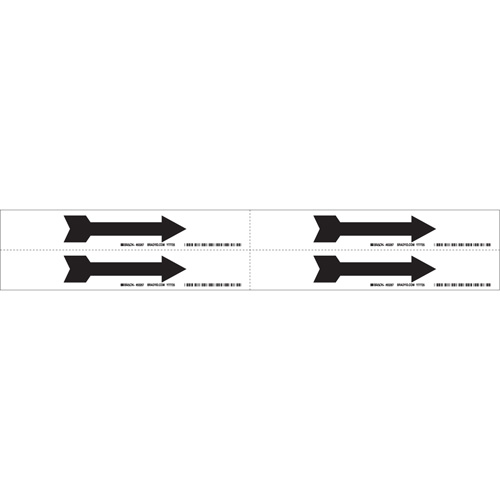 Marqueur de tuyau  Arrow, Autocollant, 1-1/8" h x 7" la, Noir sur blanc NRZ Safety Inc.