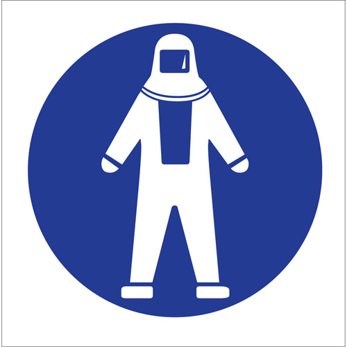 &eacute;tiquettes avec pictogramme Right to Know - Combinaison pleine protection, Vinyle, Feuille, 1-1/4" lo x 1-1/2" la NRZ Safety Inc.