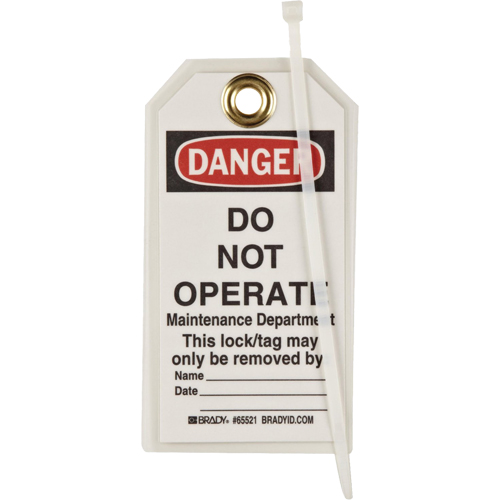 &eacute;tiquettes de verrouillage, Plastique, 3" la x 5-1/2" h, Anglais NRZ Safety Inc.