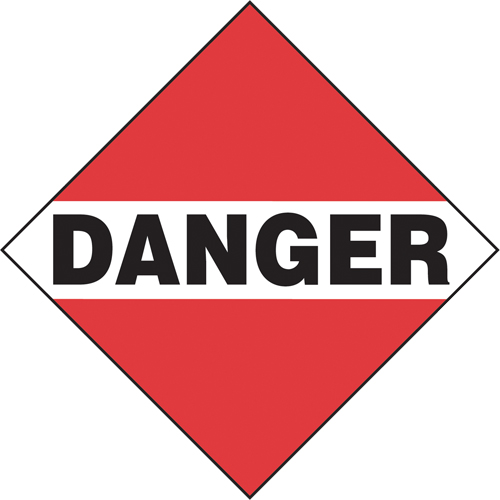 Plaque-&eacute;tiquette TMD danger chargement commun, Plastique NRZ Safety Inc.