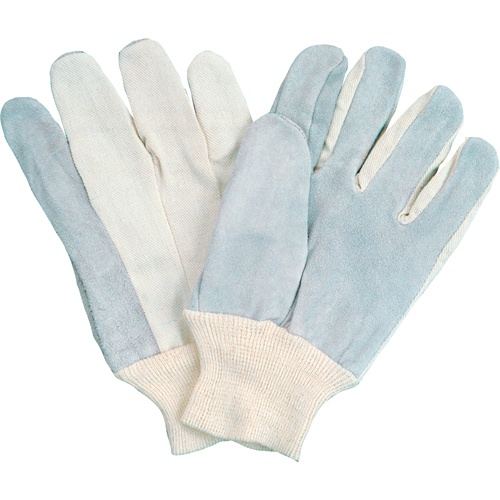 Gants de travail &agrave; index complet d'usage standard, Grand, Paume en Cuir de vache refendu NRZ Safety Inc.