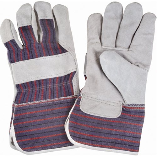 Gants d'ajusteur rugueux, Grand, Paume en Cuir de vache refendu, Doublure en Coton NRZ Safety Inc.