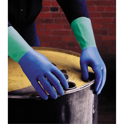 Protector Gloves, Size 6/Small/6.5, 13" L, Nitrile/Rubber Latex, Flock-Lined Inner Lining, 28-mil NRZ Safety Inc.