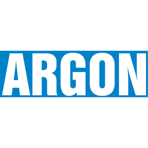 Marqueurs de tuyau "Argon", Autocollant, 2-1/2" h x 12" la, Blanc/bleu NRZ Safety Inc.