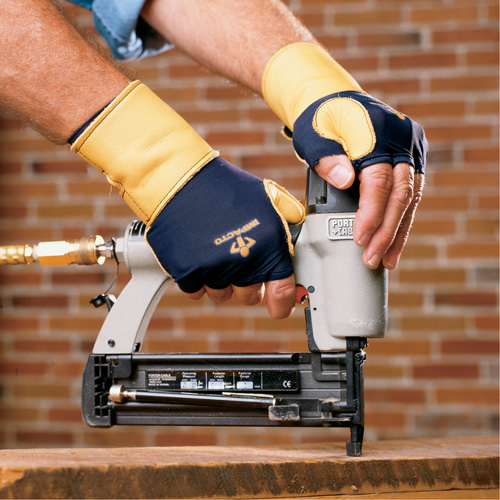 Gants de protection sup&eacute;rieure contre les impacts & les microtraumarismes r&eacute;p&eacute;t&eacute;s, main gauche, Taille T-petit, Paume Cuir fleur NRZ Safety Inc.