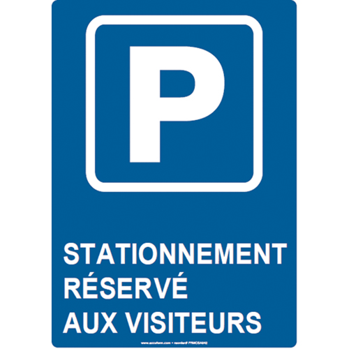 Reserved Parking Sign, 14" x 10", Aluminum, French with Pictogram NRZ Safety Inc.