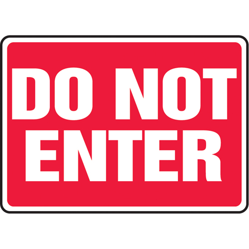 "Do Not Enter" Sign, 10" x 14", Vinyl, English NRZ Safety Inc.