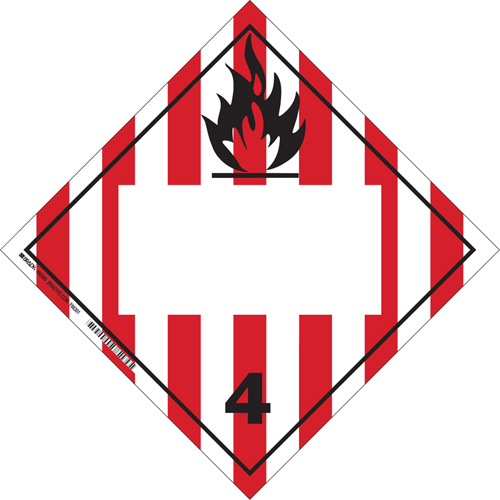Flammable Solids TDG Placard, Adhesive Vinyl NRZ Safety Inc.