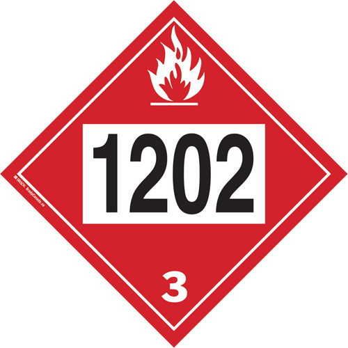 1202 Fuel Oil Flammable Liquid TDG Placard, Plastic NRZ Safety Inc.