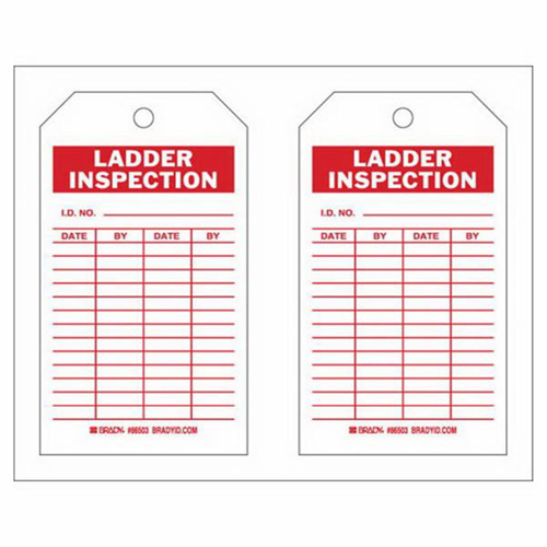 &eacute;tiquettes de rapport d'inspection, Polyester, 4" la x 7" h, Anglais NRZ Safety Inc.