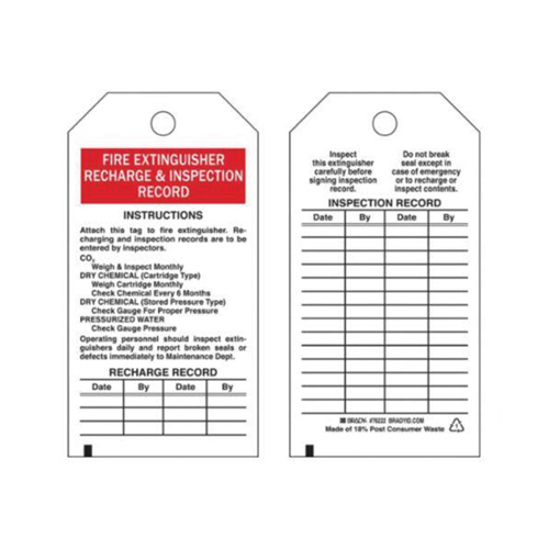 &eacute;tiquettes de rapport d'inspection, Polyester, 3" la x 5-3/4" h, Anglais NRZ Safety Inc.
