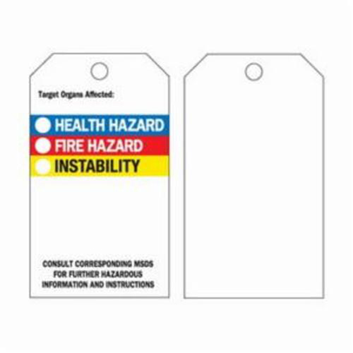 Self-Laminating Right-To-Know Tags, Polyester, 3" W x 5-3/4" H, English NRZ Safety Inc.