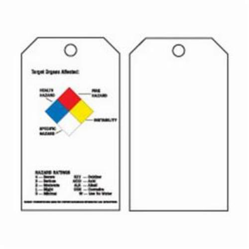 Self-Laminating Right-To-Know Tags, Polyester, 3" W x 5-3/4" H, English NRZ Safety Inc.