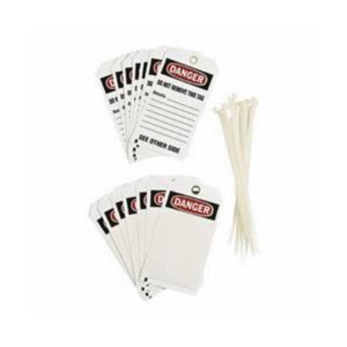 Self-Laminating Accident Prevention Tags, Polyester, 3" W x 5-3/4" H, English NRZ Safety Inc.