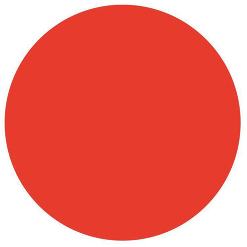 Round Write-On Labels, Circle, 3" L x 3" W, Red NRZ Safety Inc.