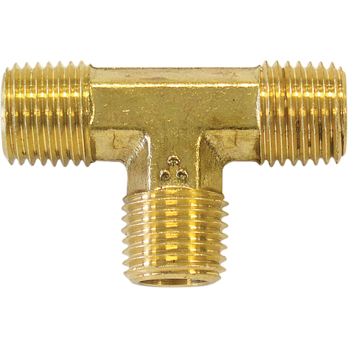 Male Pipe Tee, Brass, 1/2" NRZ Safety Inc.