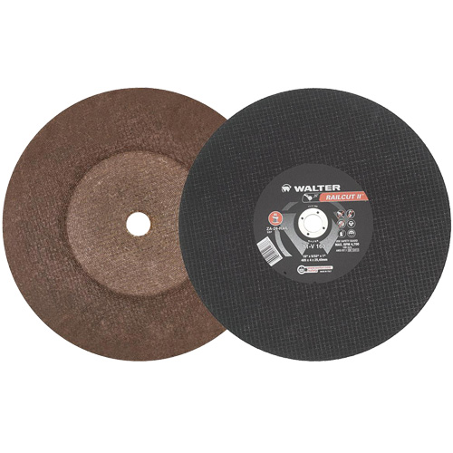 Railcut High-Speed Reinforced Cut-Off Wheels, 16" x 5/32", 1" Arbor, Type 1, Zirconia Alumina, 4700 RPM NRZ Safety Inc.