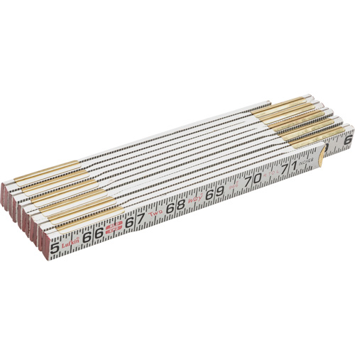Red End&reg; Two Way&reg; Rule, 6' L, Wood, 1/16" Graduations NRZ Safety Inc.