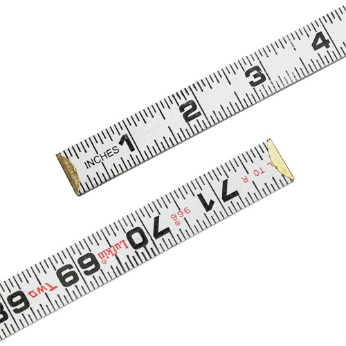 Red End&reg; Two Way&reg; Rule, 6' L, Wood, 1/16" Graduations NRZ Safety Inc.