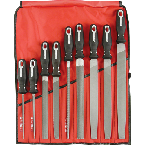 Jeux de 9 limes ergonomiques, 9 pi&egrave;ces NRZ Safety Inc.