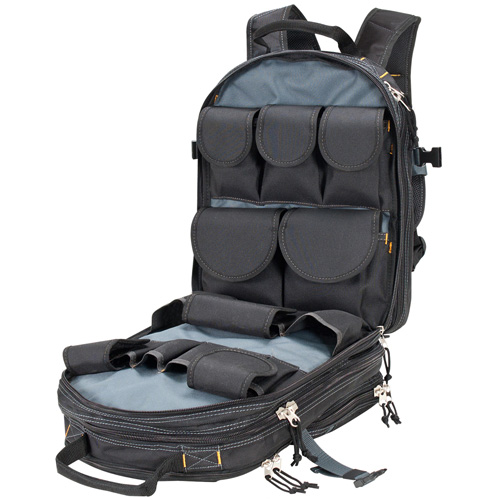 75-Pocket Tool Backpacks, 13" L x 17-1/2" W, Black, Nylon NRZ Safety Inc.