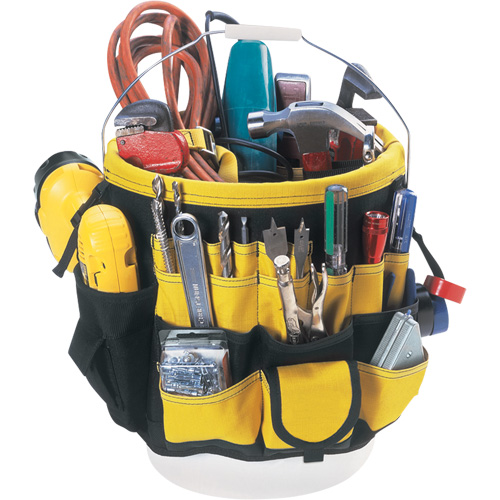 Organisateur pour seau &agrave; outils, 6" lo x 11" la x 12" h, Nylon, Noir/Jaune NRZ Safety Inc.