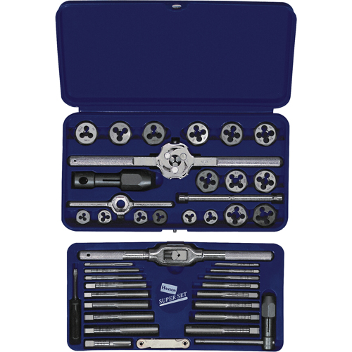 Jeu de tarauds et fili&egrave;res hexagonales m&eacute;triques Hanson, 25 Morceaux NRZ Safety Inc.